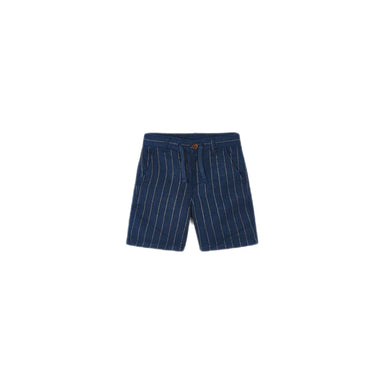 Mayoral K's Striped Lined Shorts, Indigo, front view flat 