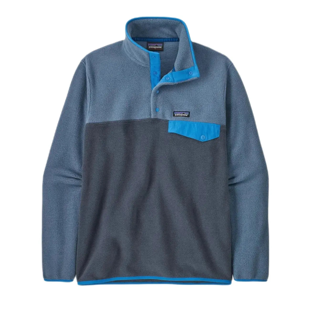 Patagonia Men's Lightweight Synchilla® Snap-T® Fleece Pullover Smolder Blue Flat Front