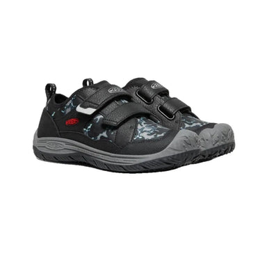 KEEN Big Kids' Speed Hound, Black Camo,  side and front view