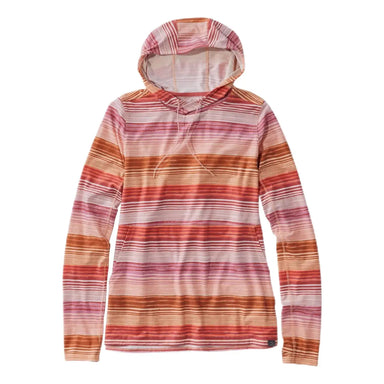 LL Bean Women's Everyday SunSmart® Hooded Pullover shown in the Sienna Brick color option. Front view.