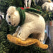 Newari Handmade Bear Ornament, Sledding, front view 