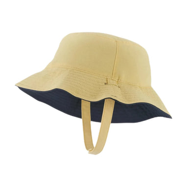 Patagonia Baby Sun Bucket Hat, Garden Club New Navy, inside front and side view 