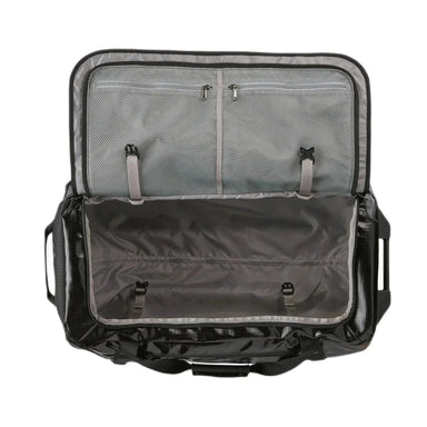 Patagonia Black Hole® Wheeled Duffel Bag 70L, Black, top inside view empty bag