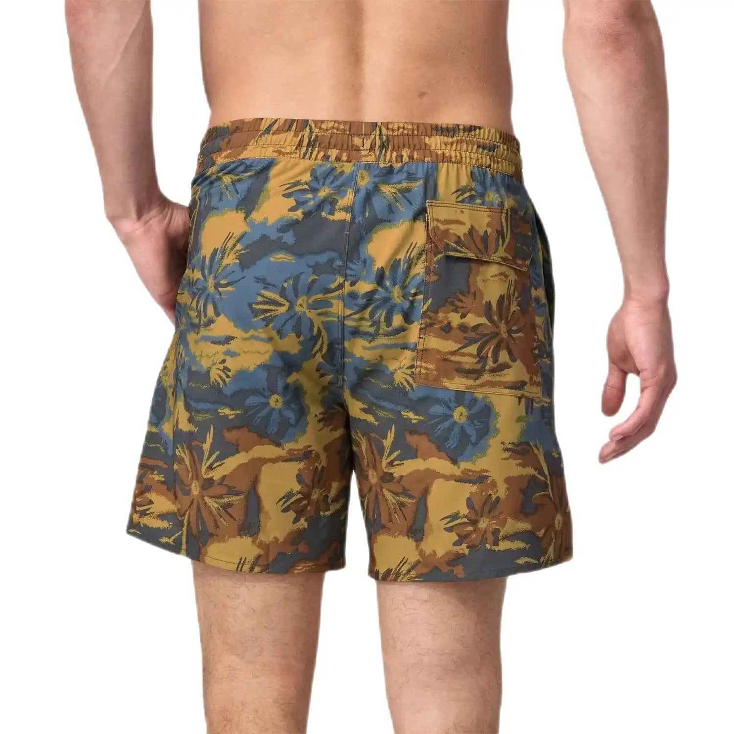 Patagonia M's Hydropeak Volley Shorts - 16", Cliffs Pufferfish Gold, back view model