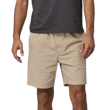 Patagonia M's Nomader Volley Shorts, Oar Tan, front view on model