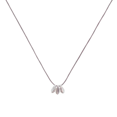 Bronwen Jewelry Tiny Charm Necklace 16" Three Petal Silver View