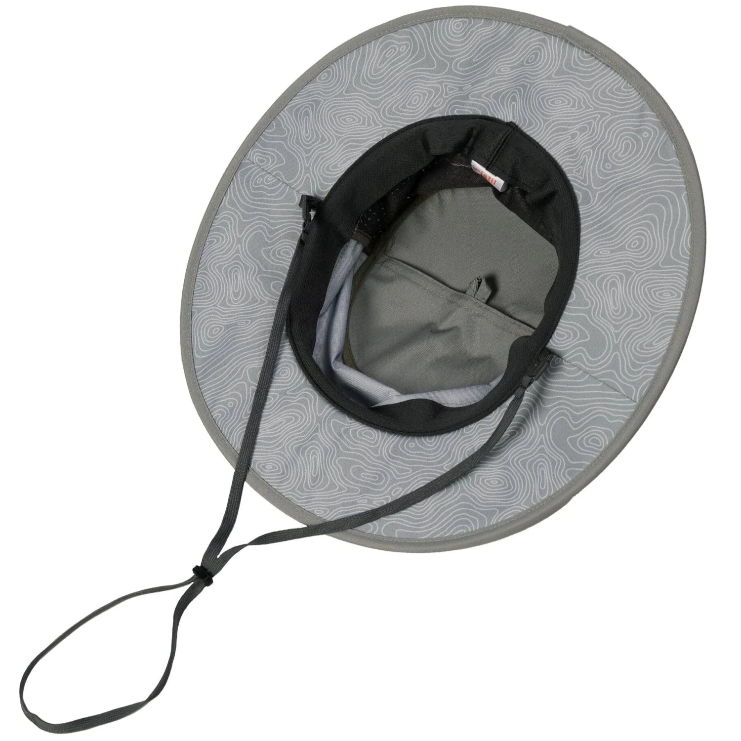 Pistil Men's Dalton Sun Hat in grey, inside view