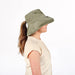 Pistil Women's Leigh Sun Hat in sage, on model side view