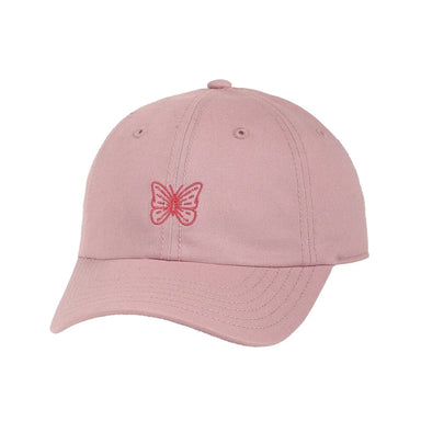 Pistil Kid's Dillon Cap in pink butterfly, front view