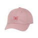 Pistil Kid's Dillon Cap in pink butterfly, front view