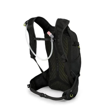 Osprey Raptor 14 backpack with hydration line on the shoulder straps.