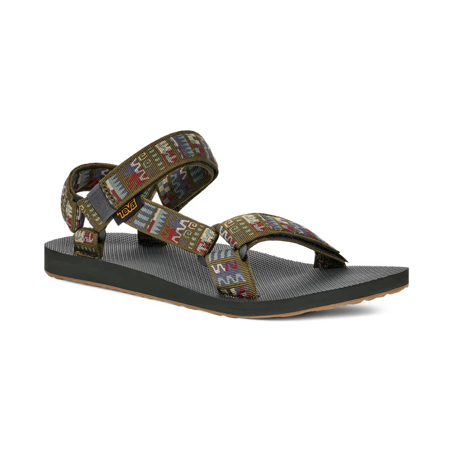 Teva Men's Original Universal Sandal in geo mashup olive, front view