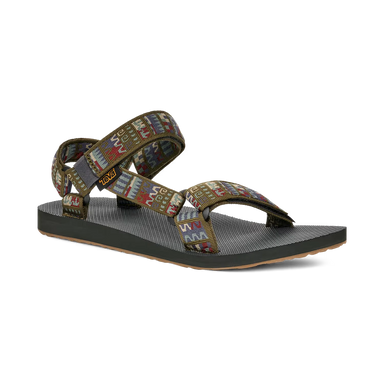 Teva Men's Original Universal Sandal in geo mashup olive, front view