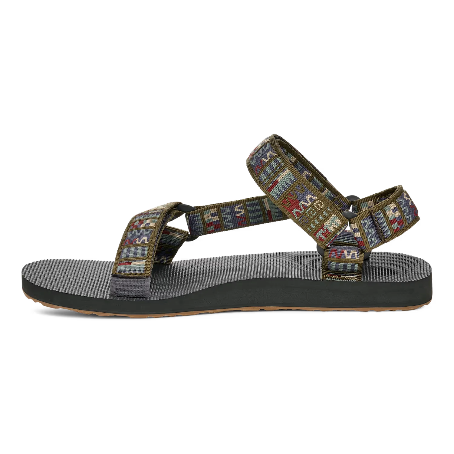 Teva Men's Original Universal Sandal in geo mashup olive, inside view