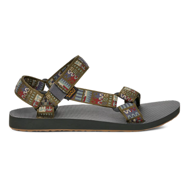 Teva Men's Original Universal Sandal in geo mashup olive, side view