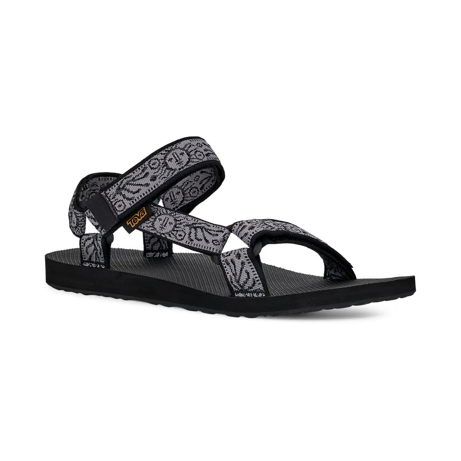 Teva Men's Original Universal Sandal in windy summer black & grey, front view