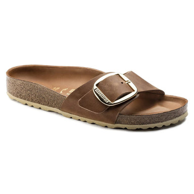 Birkenstock Madrid Big Buckle Sandal in cognac, side view