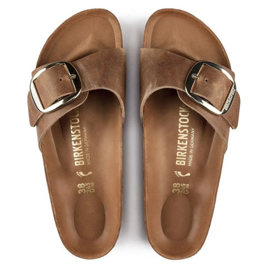 Birkenstock Madrid Big Buckle Sandal in cognac, top view