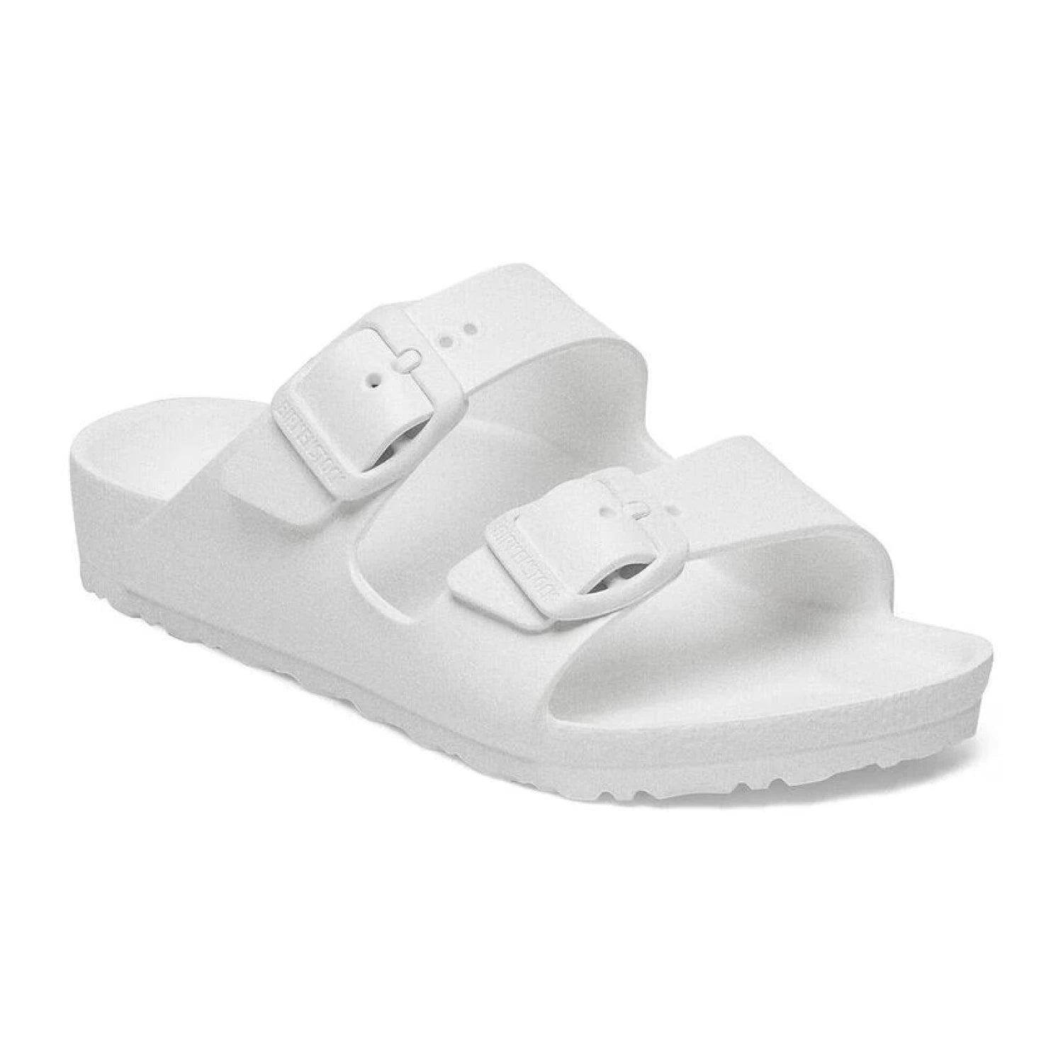 BIRKENSTOCK Kid's Arizona EVA Sandals in white, side view