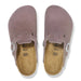 BIRKENSTOCK Kid's Boston Suede Clog in faded purple pair top