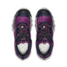 Keen Wanduro Waterproof Shoe in Sky Captain blue and Charisma violet with pull laces. Top View.