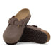 BIRKENSTOCK Kid's Boston Suede Clog in mocha, sole view