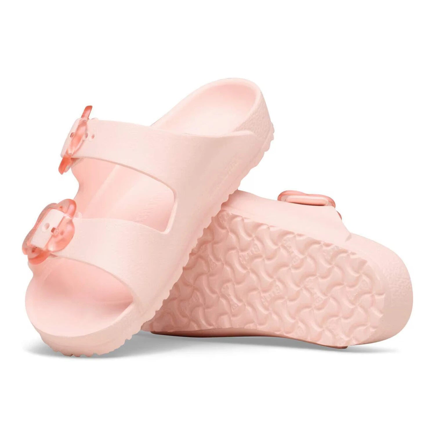 Birkenstock Kid's Arizona Flowers EVA in light rose, sole view