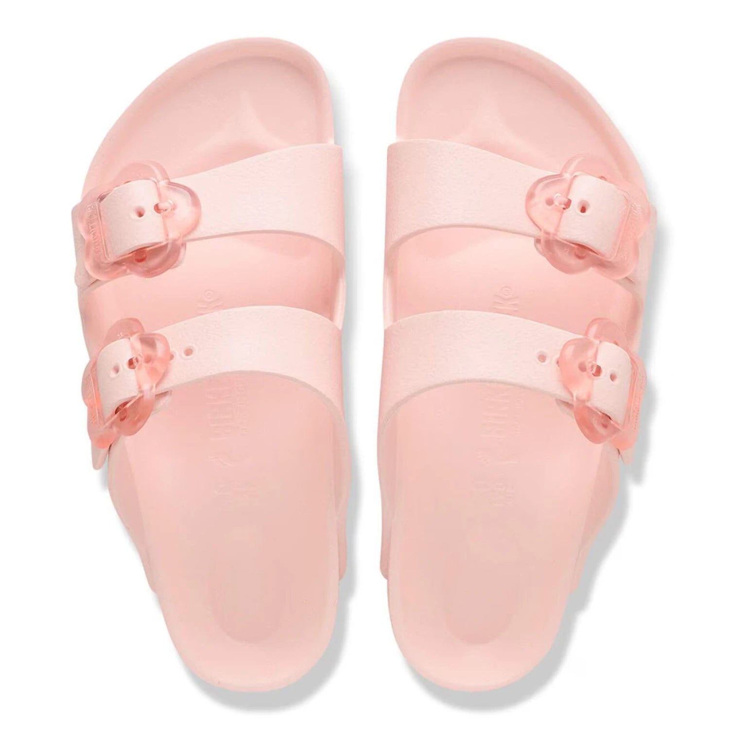 Birkenstock Kid's Arizona Flowers EVA in light rose, top view