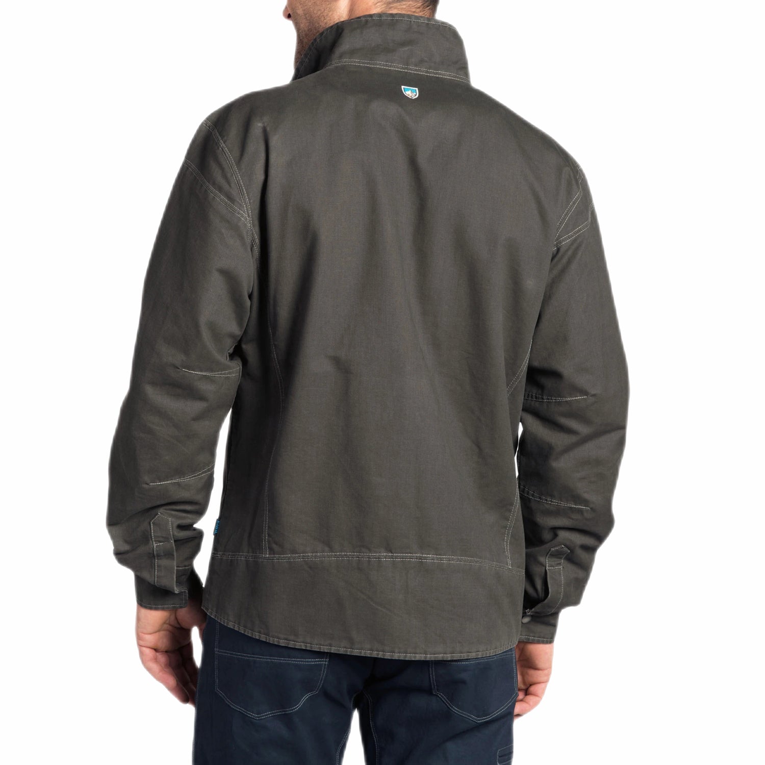 KÜHL Men's BURR™ Jacket in gunmetal, on model back view