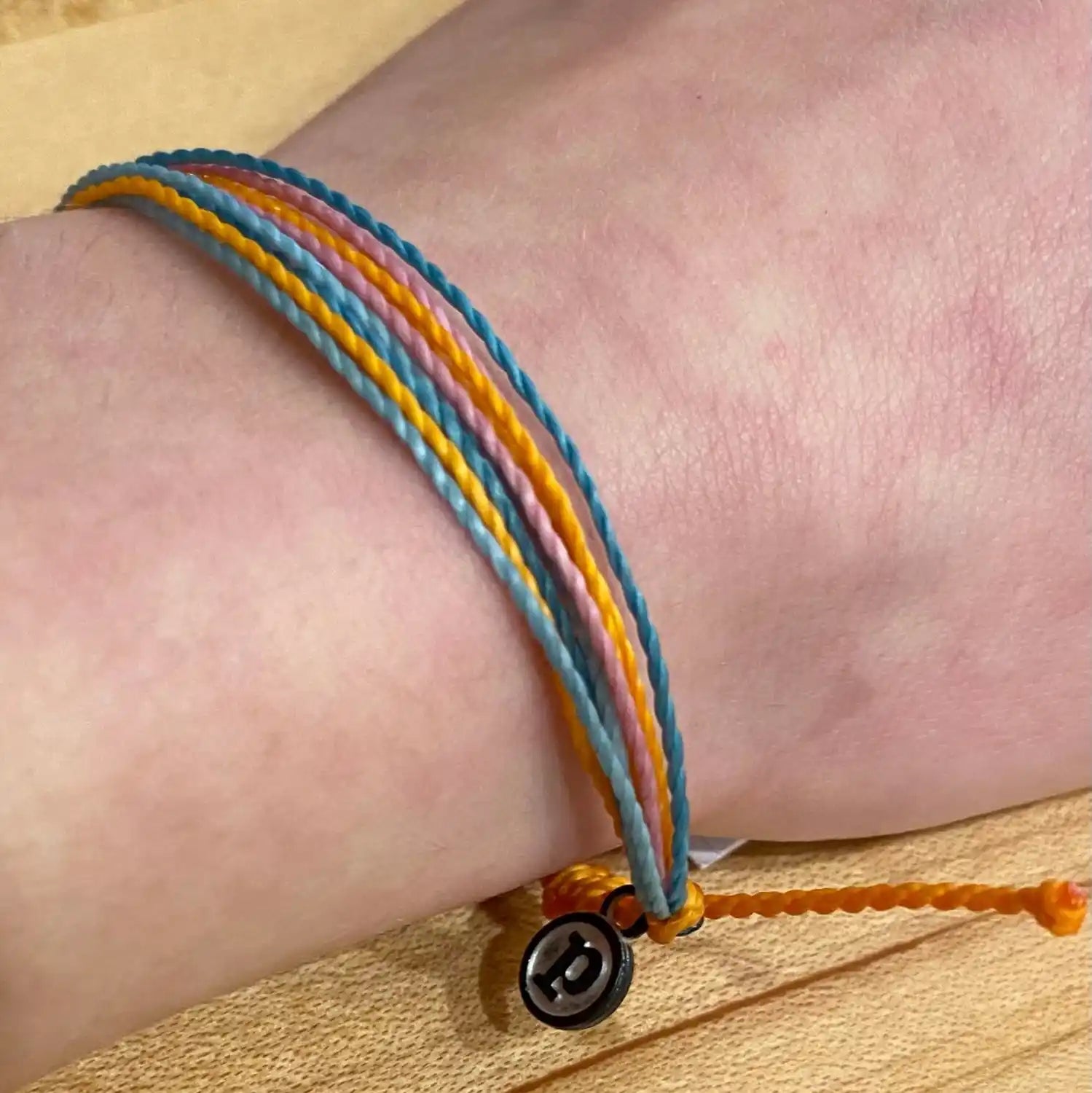 Pura Vida Original Bracelet in canary, view on model 