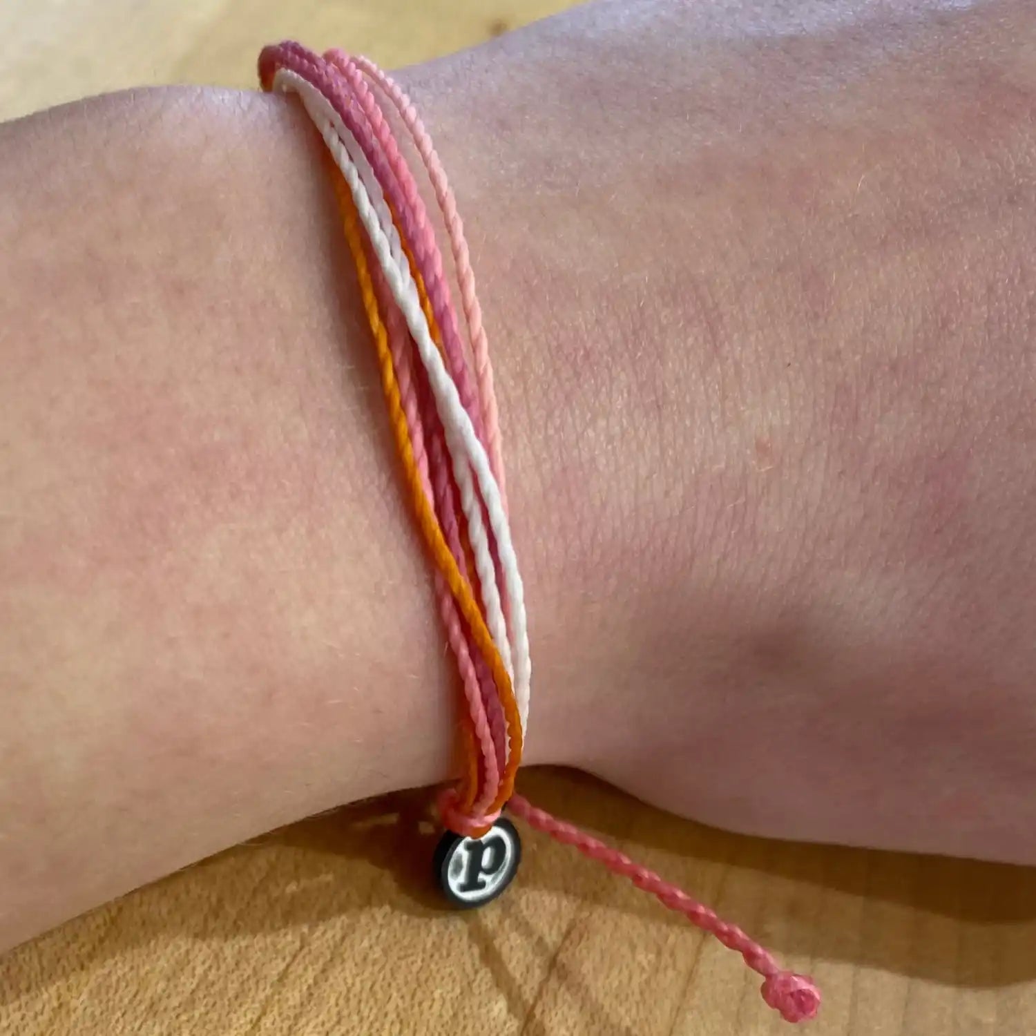 Pura Vida Original Bracelet in daiquiri, view on model 
