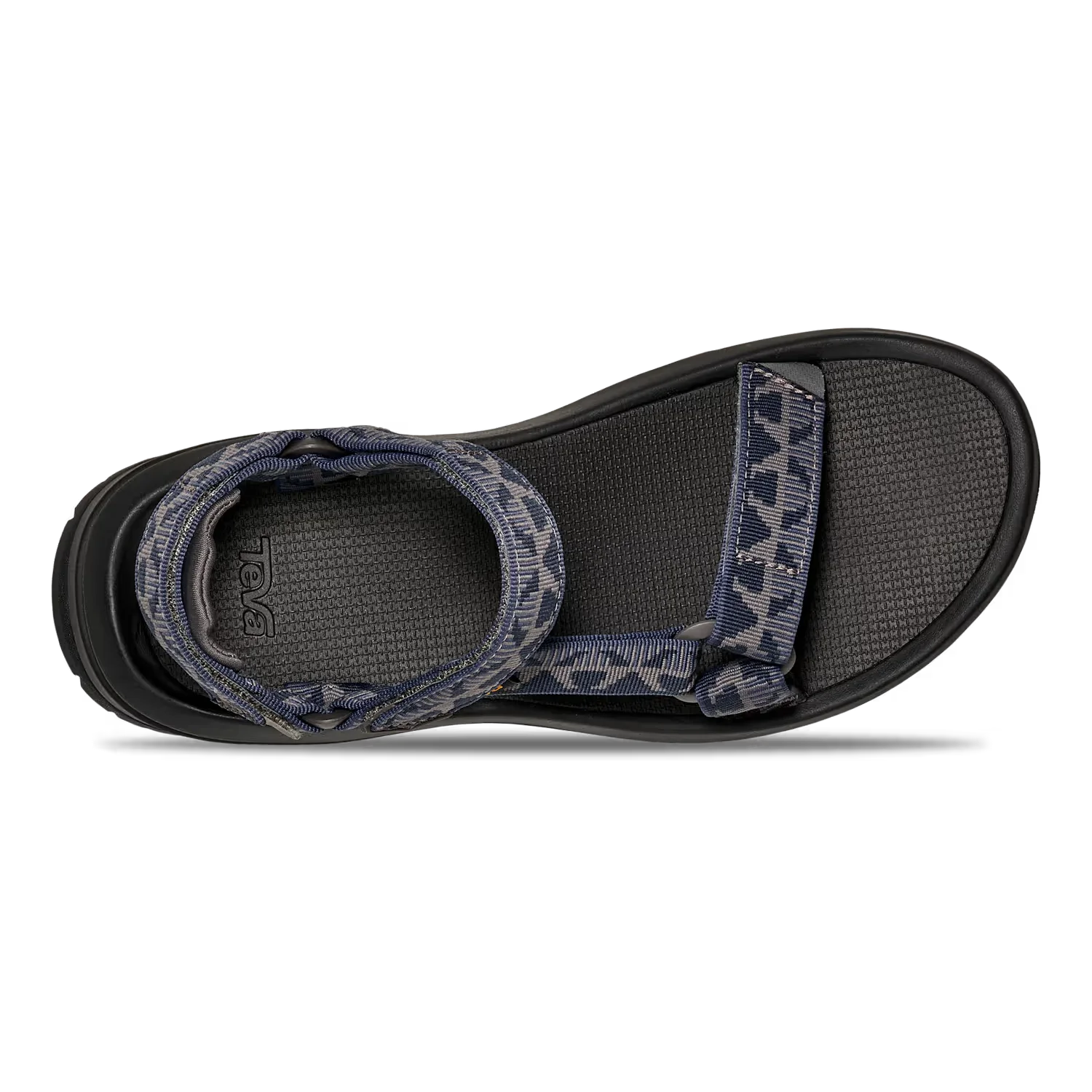 TEVA Men's Hurricane XLT3 Sandal in criss cross navy grey, top view