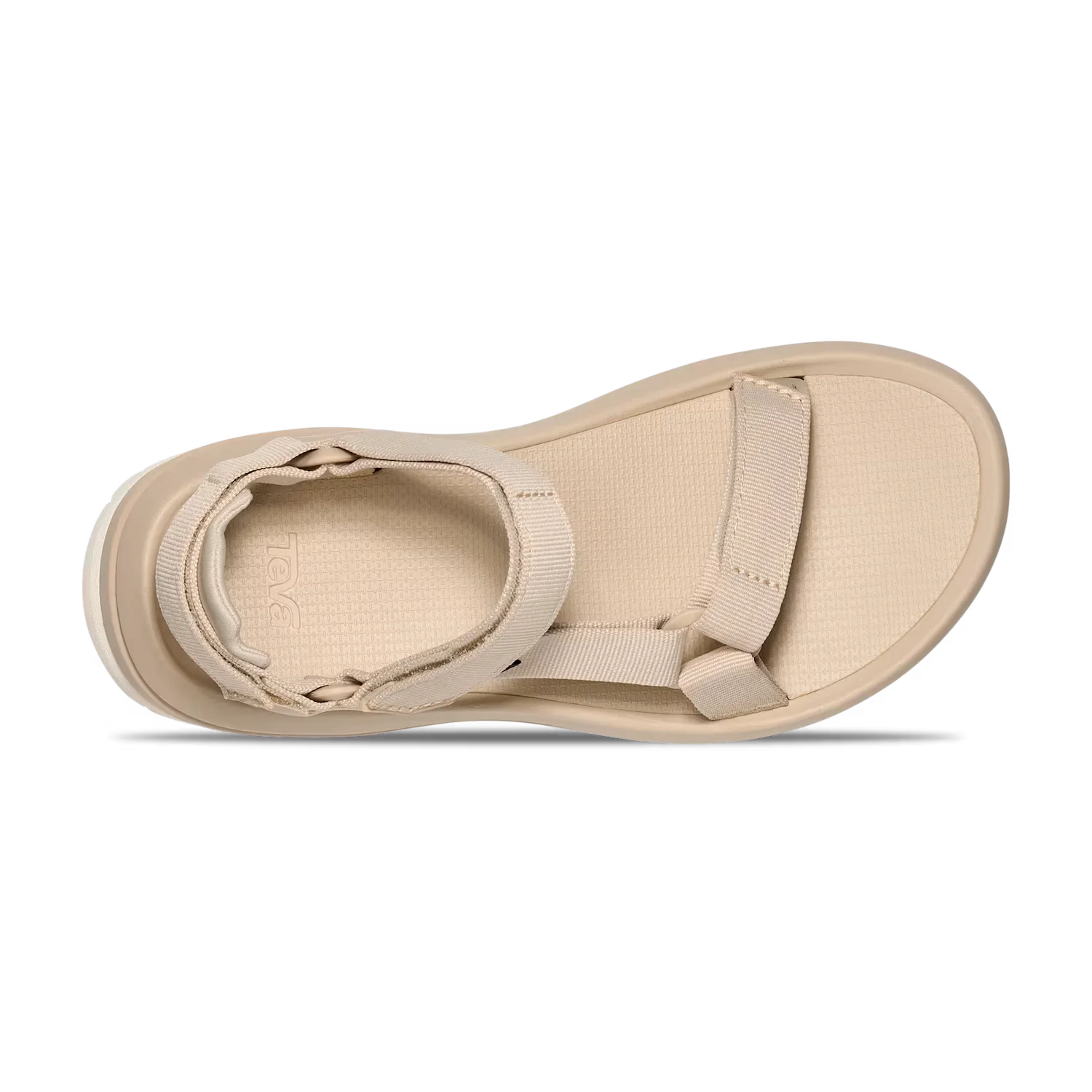 TEVA Women's Hurricane XLT3 Sandal in oyster, top view
