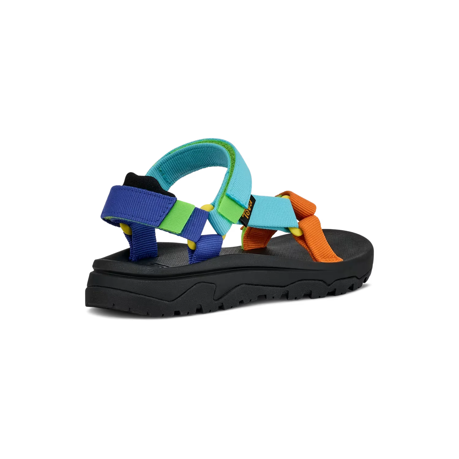 TEVA Kid's Hurricane XLT JR Sandal in neon multi, back view