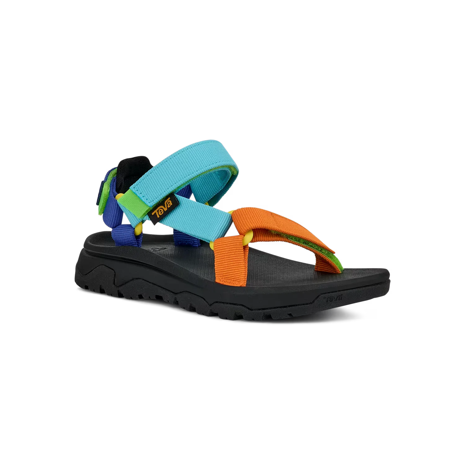 TEVA Kid's Hurricane XLT JR Sandal in neon multi, front view