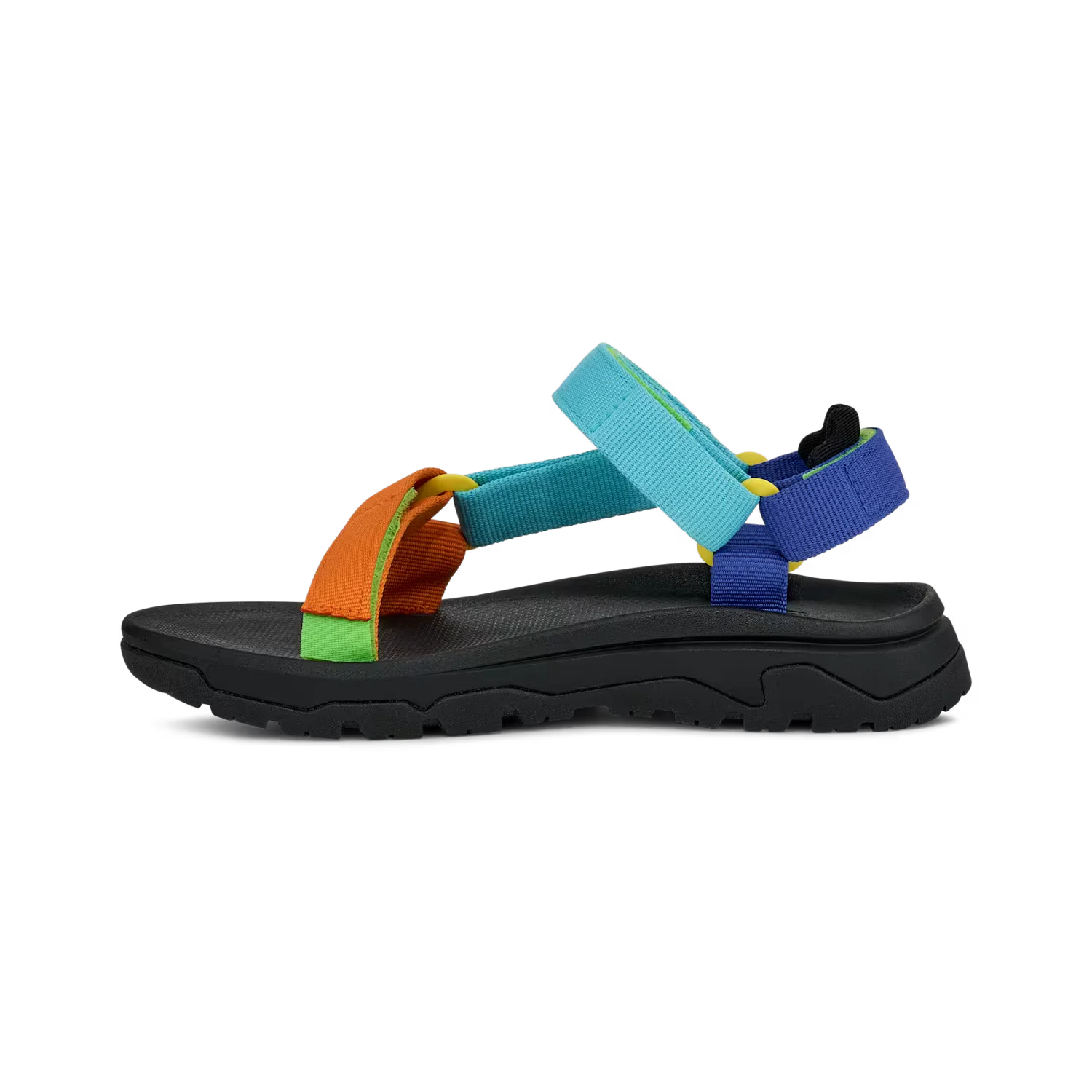 TEVA Kid's Hurricane XLT JR Sandal in neon multi, inside view