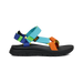 TEVA Kid's Hurricane XLT JR Sandal in neon multi, side view