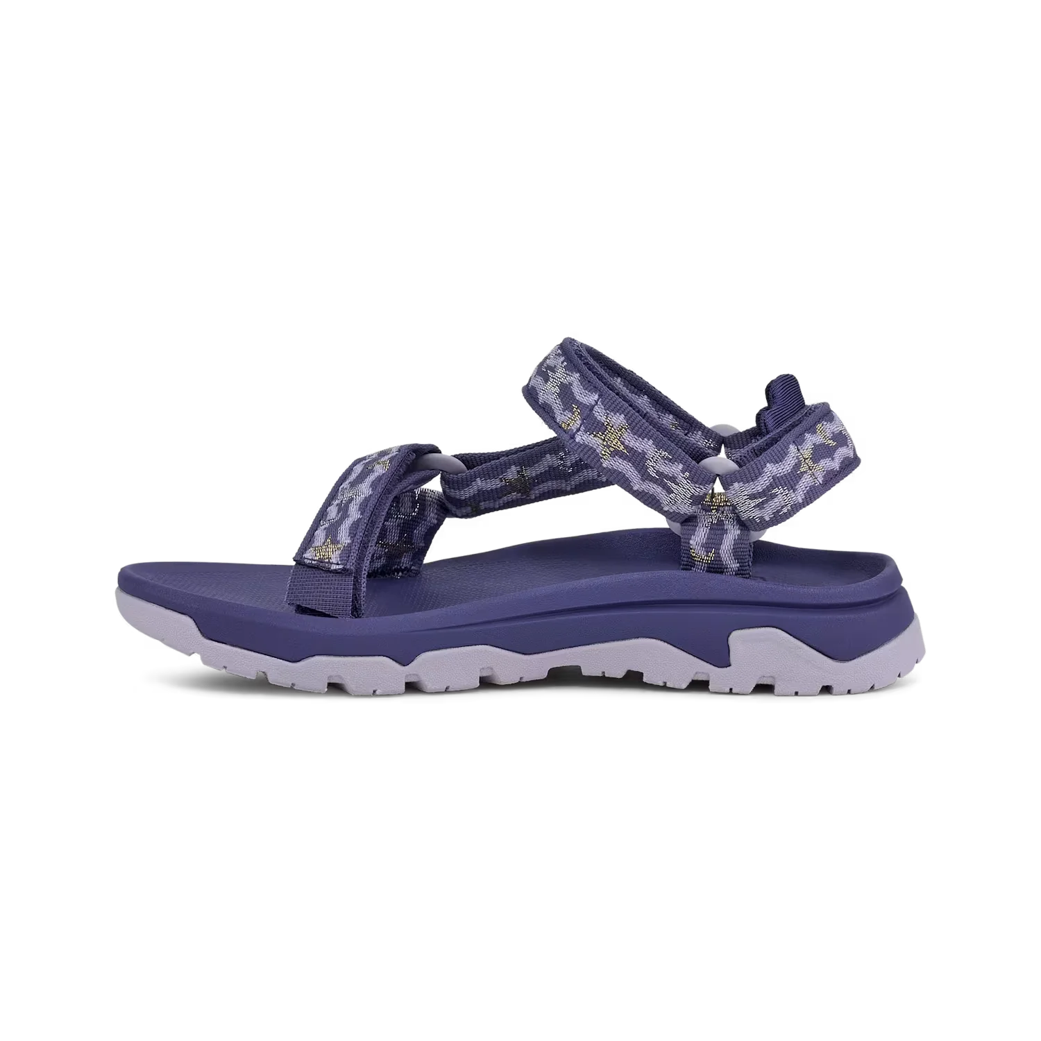 TEVA Kid's Hurricane XLT JR Sandal in purple starlight, inside view
