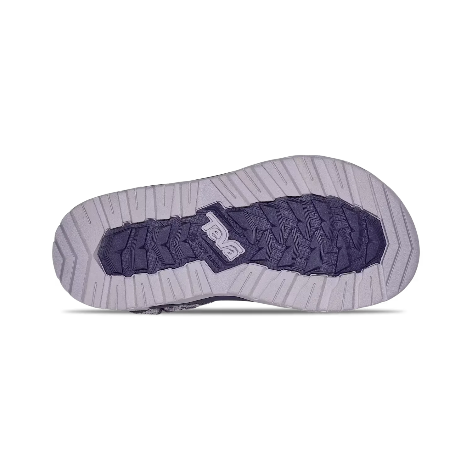 TEVA Kid's Hurricane XLT JR Sandal in purple starlight, sole view