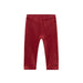 Baby Basic Velvet Leggings in cherry red, flat front