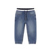 Mayoral Baby Jogger Style Jeans in dark wash, flat front