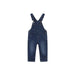 Mayoral Baby Denim Dungarees shown in the Dark Jeans color option. Front view.