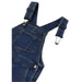 Mayoral Baby Denim Dungarees shown in the Dark Jeans color option. Clip detail. 