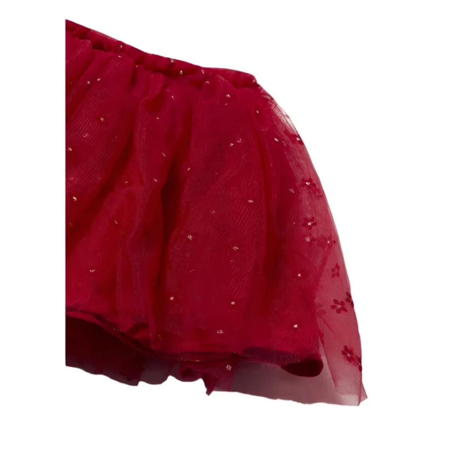 Mayoral Baby Tulle Skirt shown in the Cherry color option. Front view.