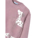 Mayoral Girl's Intarsia Puppy Sweater shown in the Rose color option. Front view.