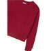 Mayoral Girl's Sequin Sweater shown in the Cherry color option. Front view.