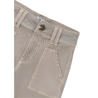 Mayoral Girl's Flared Twill Pants shown in the Sepia color option. Front view. 