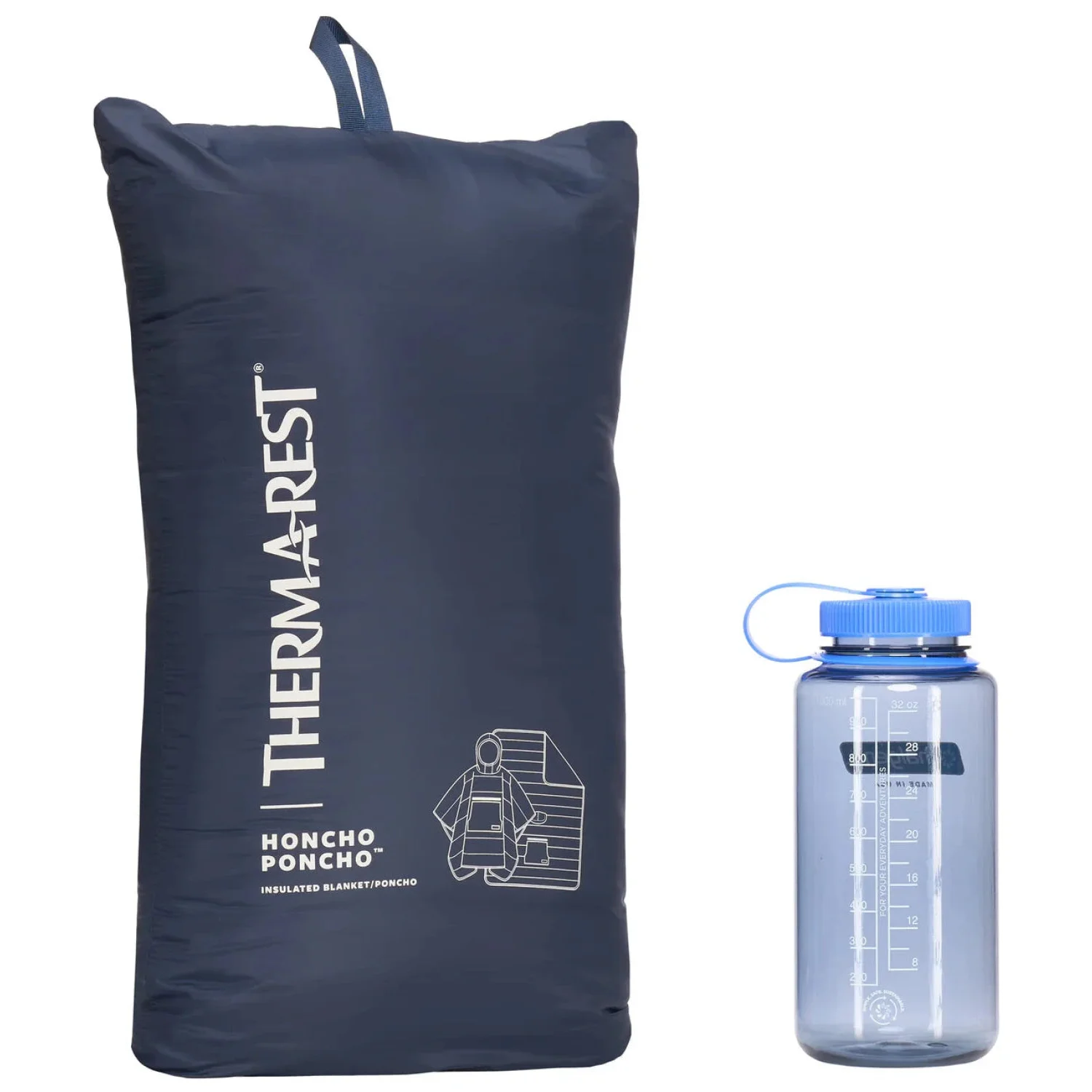 Thermarest Honcho Poncho™ in outerspace, packed up view