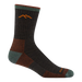 Darn Tough Men's Hiker Micro Crew Midweight Hiking Sock shown in the  walnut color option. Side view.