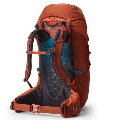 Gregory Youth Wander 50L Backpacking Bag in redrock, back view